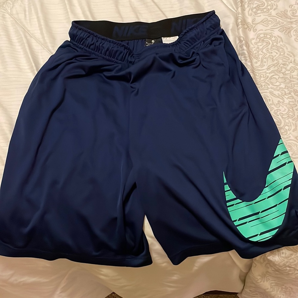 Nike Dri-Fit Shorts - M - Navy/Teal